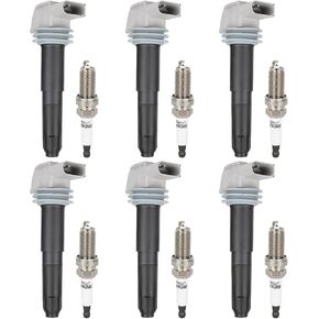 ECCPP Ignition Coil 6 ignition coils wilth 6 iridium Spark Plugs UF641,for Porsche Cayman 2009-2012 2014-2016, 911,for BOXSTER 2009-2016UF641