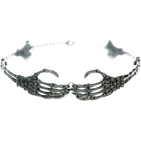 Western F.a.s.h.i.o.n Skeleton Hands Metallic Choker