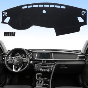 Dashboard Cover Flannel Dash Mat Custom Compatible with 2016 2017 2018 2019 2020 Kia Optima/ K5, Anti-Glare, Anti-Reflection, No Peculiar Smell