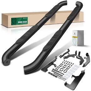 YHTAUTO 3 Inch Running Boards Side Steps Compatible with Toyota RAV4 2013-2018, SUV, Round Stainless Steel Polished Chrome, Cab Side Step Rails Off-Road Exterior Accessories, Set of 2