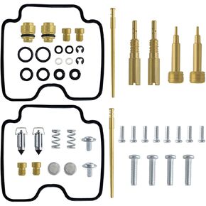 2PCS Carburetor Carb Gaskets Jets Rebuild Kit Compatible with Suzuki GS500F GS500 2004 2005 2006 2007 2008 2009 Replacesment for #7261662-1