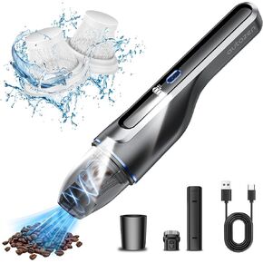 Handheld Vacuum Cordless - Car Vacuum with Brushless Motor 15000PA Suction, 1.2lbs Lightweight, 2H Type C Fast Charge, LED Light&Screen Display, Portable Mini Vacuum for Car Home Cleaning, H4 Olam