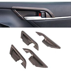 Xotic Tech Interior Car Door Handle Bowl Cover Trim, Glossy Red, Compatible with Camry 2018-2024