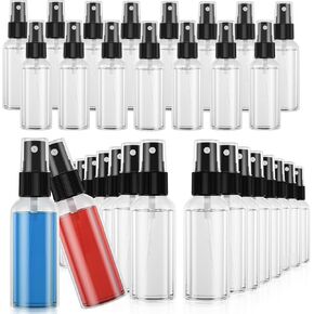 100PCS Small Spray Bottle, 1oz/30ml Travel Spray Bottle Clear Fine Mist Spray Bottle Plastic Empty Refillable Spray Bottle for Skin Care, Hair Care, Plant Care & Home Cleaning