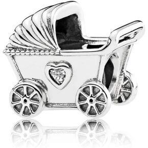 حلية سيارة MiniJewelry تناسب أساور Pandora Charms للأم والأم وخرزة من الفضة الإسترلينية