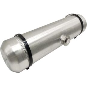JSD AUTO PARTS 6.25 Gallons 8 x30 Spun Aluminum Gas Tank / Fuel Tank 1/4 NPT Outlet Center Fill