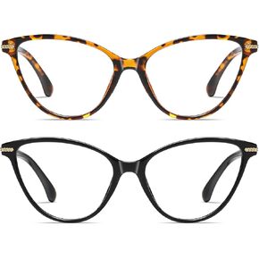 Cat Eye Reading Glasses for Women Men Readers,Blue Light Blocking Spring Hinges Eyeglasses,Anti UV Ray/Glare/Eyestrain