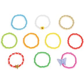 مجموعة خواتم خرز البذور للنساء، هدية مجوهرات عصرية للأصابع مصنوعة يدويًا من بوهو قابلة للتعديل ومطرزة بالذهب للصيف والشاطئ. in Kuwait