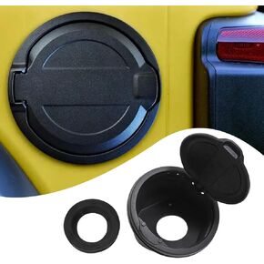 غطاء غطاء الغاز، باب خزان الوقود مناسب لباب 2018-2024 Wrangler JL JLU 4xe 2/4، ABS + هيكل من سبائك الألومنيوم، ملحقات خارجية، أسود in Kuwait