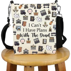 G2TUP Mortician Gift Have Plans With The Dead Crossbody Bag Funeral Director Travel Bag Mortician Friend Dark Humor Gift
