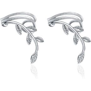 POPLYKE 925 Sterling Silver Ear Cuff Earring No Piercing Climber Crawler Earrings Jewelry for Women