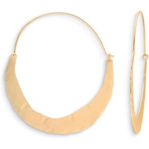 Rocksbox Birk Hoop Earrings - Gold Hoops for Women - 14k Gold Plating - Premium Quality Jewelry - 2"
