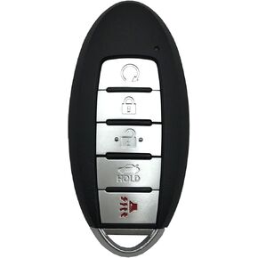 Key Fob Case Shell Fit for Nissan Altima Maxima Murano Pathfinder Infiniti JX35 Q50 Q60 QX60 (Silver)