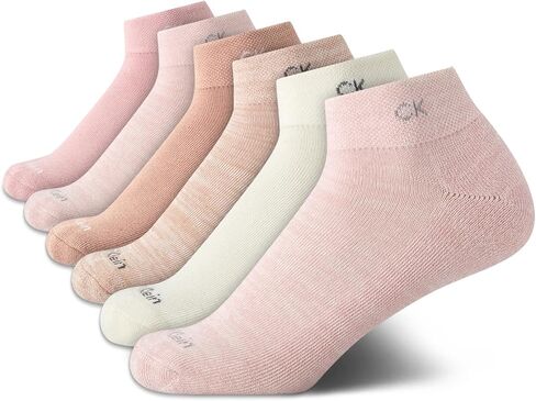 Calvin Klein Women's Quarter Socks - 6 Pack Cushioned Athletic Ankle Socks for Women - Women's Sports Socks (Size: 4-10) in Saudi Arabia