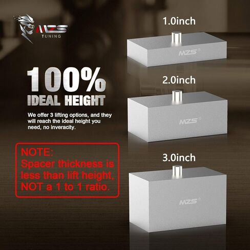 كتل الرفع الخلفية MZS لتاكوما، مجموعة التسوية الخلفية للرفع الخلفي مقاس 1 بوصة متوافقة مع 1995-2024 Tacoma 2WD 4WD مع مسامير U in Kuwait