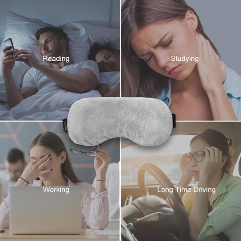 Umisleep Lavender Eye Mask, Aromatherapy Weighted Eye Mask for Dry Eyes, Sleep Mask for Men Women, Hot & Cold Therapy Eye Cover for Compression Pain Relief, Eye Pillow for Puffy Eyes, Sinus Pain-Pink in Saudi Arabia