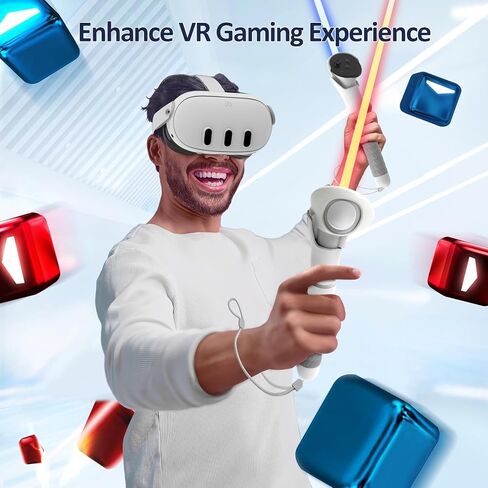 Ambison Handle Attachments for Meta/Oculus Quest 3 Controller Accessories,VR Game Gorilla Tag Long Arms Sticks,Beat Saber Handles Extension Grips in Saudi Arabia