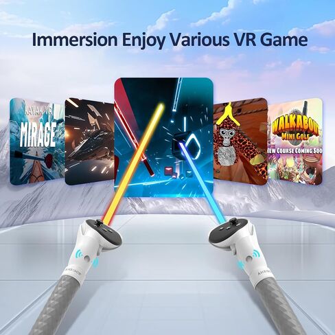 Ambison Handle Attachments for Meta/Oculus Quest 3 Controller Accessories,VR Game Gorilla Tag Long Arms Sticks,Beat Saber Handles Extension Grips in Saudi Arabia