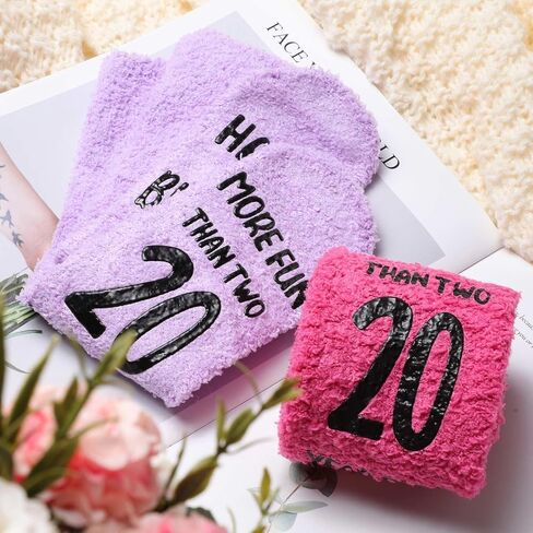 ZTL 40th 50th 60th Birthday Gifts for Women, Fuzzy Coral Fleece Socks, Funny Birthday Present for Mom, Friends, Wife, Sister in Saudi Arabia