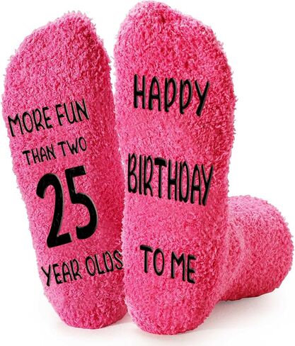 ZTL 40th 50th 60th Birthday Gifts for Women, Fuzzy Coral Fleece Socks, Funny Birthday Present for Mom, Friends, Wife, Sister in Saudi Arabia