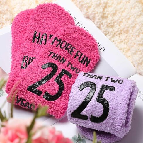 ZTL 40th 50th 60th Birthday Gifts for Women, Fuzzy Coral Fleece Socks, Funny Birthday Present for Mom, Friends, Wife, Sister in Saudi Arabia
