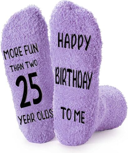 ZTL 40th 50th 60th Birthday Gifts for Women, Fuzzy Coral Fleece Socks, Funny Birthday Present for Mom, Friends, Wife, Sister in Saudi Arabia