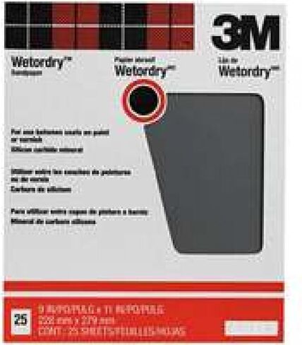 3 m pro-pak wetordry خشن الملاءات ، عدد الخيوط 600 a-grit ، مقاس 22.9 سم من 13 in Kuwait