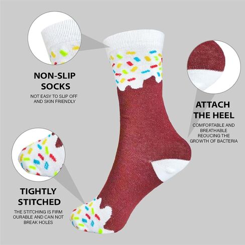 Fun Socks Funny Socks for Women Cute Novelty Socks Crew Socks Spotted pattern Cotton Socks Valentines Day Gift for Women/Men in Saudi Arabia