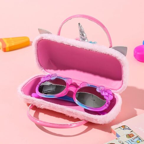 حافظة نظارات صلبة من القطيفة، حقيبة تخزين المكياج، حقيبة نظارات شمسية محمولة ذات هيكل صلب بمقبض in Kuwait