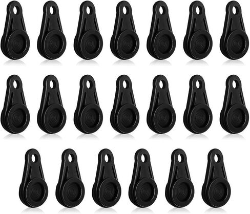 20 Pcs Tarp Grabbers Tarp Clip Movable Snaps Clip for Outdoor Camping Awning, Banner, Cover, Tarps and Plastic Sheeting(Black) in Kuwait