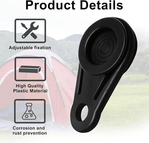 20 Pcs Tarp Grabbers Tarp Clip Movable Snaps Clip for Outdoor Camping Awning, Banner, Cover, Tarps and Plastic Sheeting(Black) in Kuwait