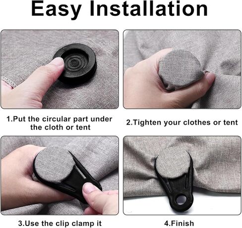 20 Pcs Tarp Grabbers Tarp Clip Movable Snaps Clip for Outdoor Camping Awning, Banner, Cover, Tarps and Plastic Sheeting(Black) in Kuwait