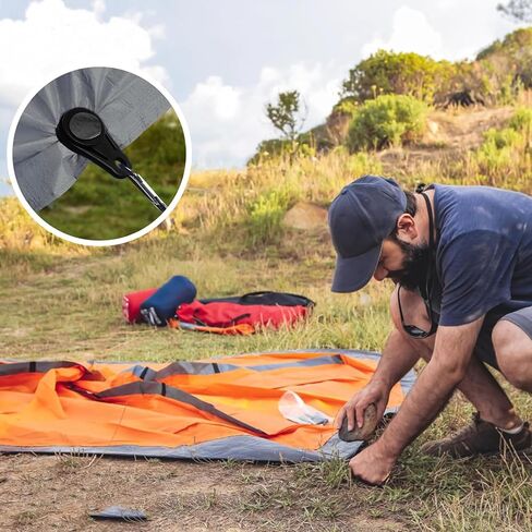 20 Pcs Tarp Grabbers Tarp Clip Movable Snaps Clip for Outdoor Camping Awning, Banner, Cover, Tarps and Plastic Sheeting(Black) in Kuwait