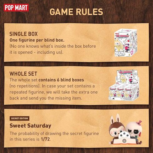 شخصيات صندوق أعمى من سلسلة The Monsters Mis Chief Diary من POP MART، ألعاب غامضة بتصميم عشوائي لديكور المنزل الحديث، مجموعة ألعاب قابلة للجمع لملحقات المكتب، مجموعة كاملة in Kuwait