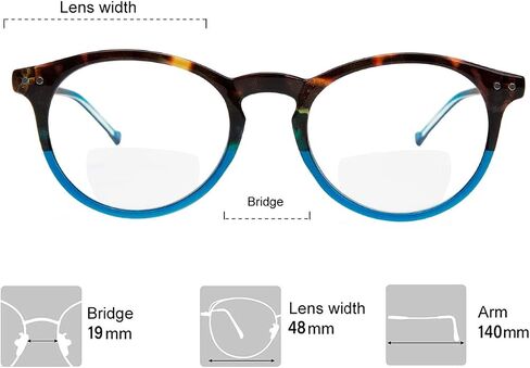Yogo Vision Bifocal Reading Glasses 2 Pack Plastic Keyhole Spring Hinge Frames Bifocal Readers for Men and Women in Kuwait