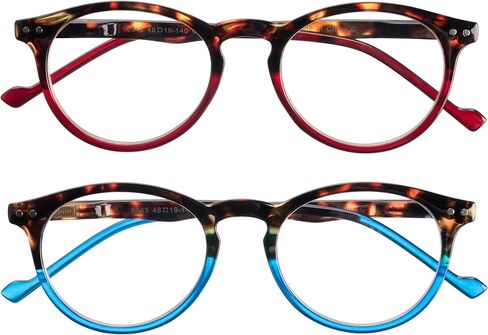 Yogo Vision Bifocal Reading Glasses 2 Pack Plastic Keyhole Spring Hinge Frames Bifocal Readers for Men and Women in Kuwait