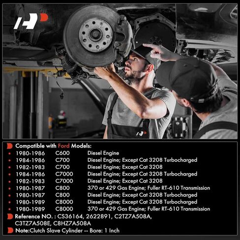 أسطوانة القابض الممتازة متوافقة مع Ford C600 1980-1986، C700 1982-1986، C7000 1982-1986، C800 1980-1987، C8000 1980-1989، استبدال # 2622891 in Saudi Arabia