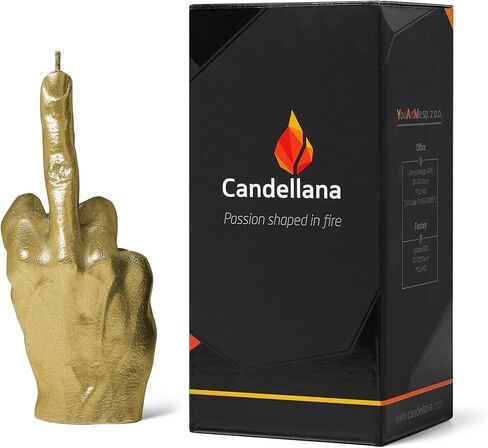 Candellana Finger Candle, Hand-Gesture, Realistic, Modern Home Decor (Gold) in Saudi Arabia