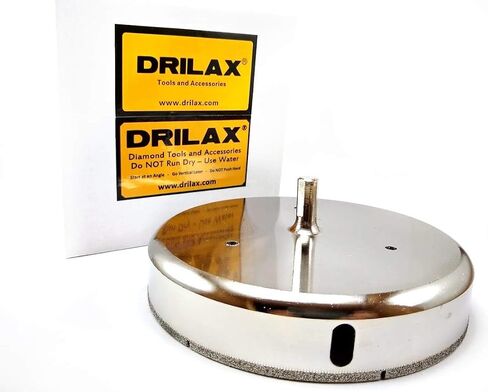 6 inch Diamond Hole Saw Drill Bit Ceramic Porcelain Glass, Tiles, Marble, Granite, Quartz, Plaster Ceiling Walls Coated Core Holesaw DIY True 6 Inches in Kuwait