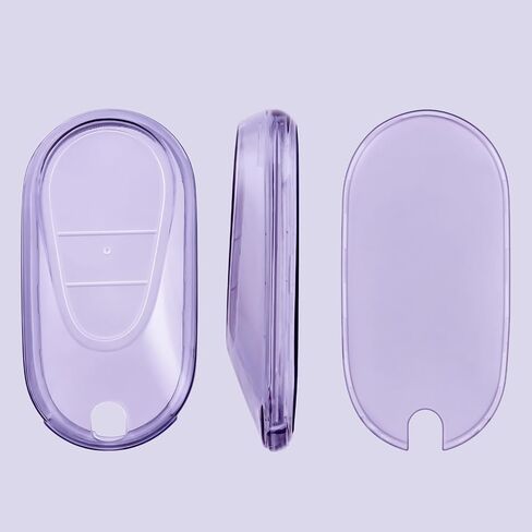 OFFCURVE Transparent Key fob Cover Fits for Mercedes Benz TPU Smart Key Case Car Key Shell Protector for 2020-2022 Mercedes Benz S-Class C-Class,Purple in Saudi Arabia