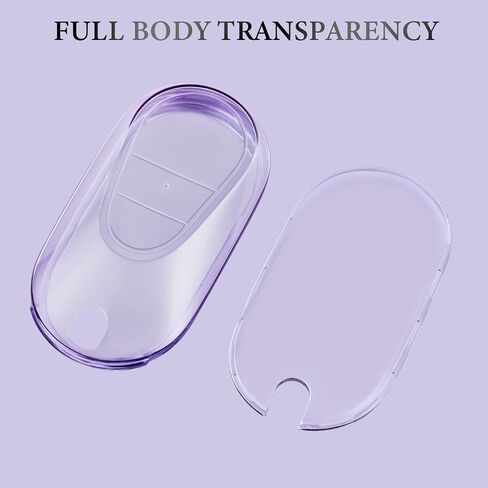 OFFCURVE Transparent Key fob Cover Fits for Mercedes Benz TPU Smart Key Case Car Key Shell Protector for 2020-2022 Mercedes Benz S-Class C-Class,Purple in Saudi Arabia