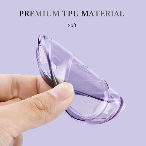 OFFCURVE Transparent Key fob Cover Fits for Mercedes Benz TPU Smart Key Case Car Key Shell Protector for 2020-2022 Mercedes Benz S-Class C-Class,Purple in Saudi Arabia