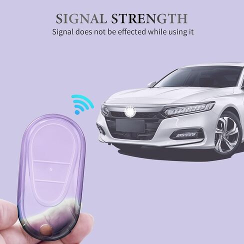 OFFCURVE Transparent Key fob Cover Fits for Mercedes Benz TPU Smart Key Case Car Key Shell Protector for 2020-2022 Mercedes Benz S-Class C-Class,Purple in Saudi Arabia