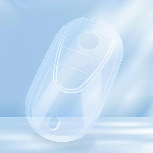 OFFCURVE Transparent Key fob Cover Fits for Mercedes Benz TPU Smart Key Case Car Key Shell Protector for 2020-2022 Mercedes Benz S-Class C-Class,Purple in Saudi Arabia