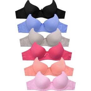 DailyWear Womens Everyday 6 Pack of Bras (4207P6, 36C)