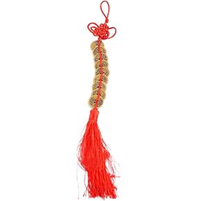 Feng Shui Nine Brass I Ching Coins Charm with Chinese Knot+ Free Fengshuisale Red String Bracelet Y1225
