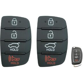 Folding Replacement Key Fob Cover Case fit for 2013 - 2019 Hyundai Sonata Santa Fe Keyless Entry Remote Control Key Fob Shell No Chip