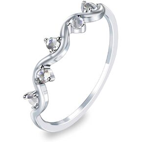 Mom Ring, 925 Sterling Silver Wave Ring, Mother Daughter Rings, Highs and Lows Ring, Rings for Women, Birthday Gifts for Mom Grandmother (8)