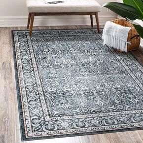 LIVEBOX Green 8x10 Area Rugs for Living Room, Christmas Washable Area Rug with Non Slip Backing, Non Shedding Large Boho Carpet for Bedroom Dining Room Office(8'x10')