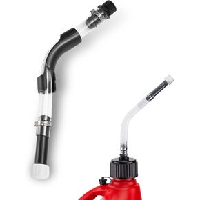 1 PC Car Fuel Filling Hose, ABS Rubber Oil Pipe + Pipe Bender, VP Racing Fuel/Jegs Jugs/LC2 Jugs/Scribner Fuel Jugs Oil Tank Accessories, Suitable for Most Cars, SUVs, Boats (Transparent)